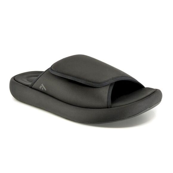 New Fitflop Womens Iqushion City Adjustable Water-Resistant Slides in Black 10 - Picture 1 of 6